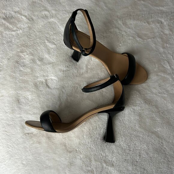 Givenchy Italy Made Womens 37 US 6 Black Leather High Heels Sandals Pumps Shoes - Picture 7 of 10